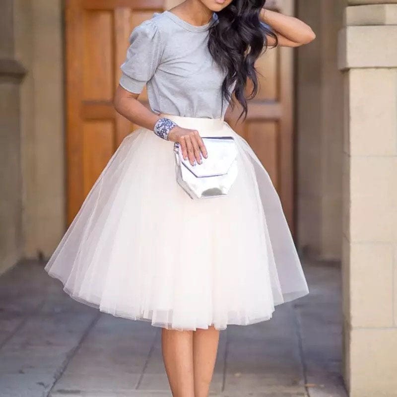 Cap Point Party Train Puffy Tutu Tulle Wedding Bridal Bridesmaid Skirt