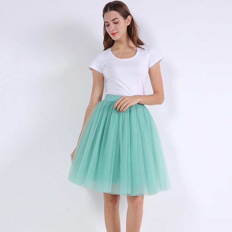 Cap Point Party Train Puffy Tutu Tulle Wedding Bridal Bridesmaid Skirt