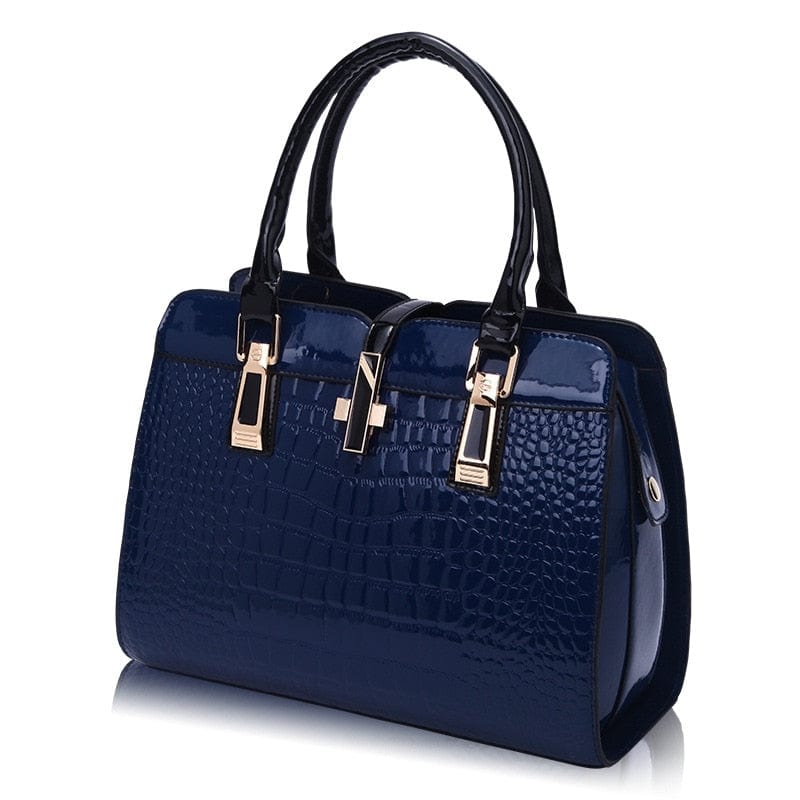 Cap Point Patent Luxury Brand PU Leather Crossbody Handbag