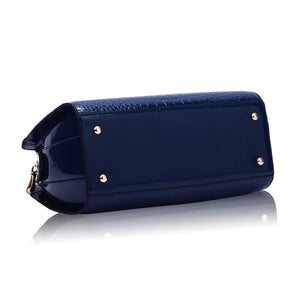 Cap Point Patent Luxury Brand PU Leather Crossbody Handbag