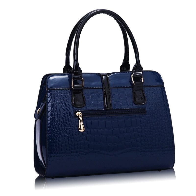 Cap Point Patent Luxury Brand PU Leather Crossbody Handbag