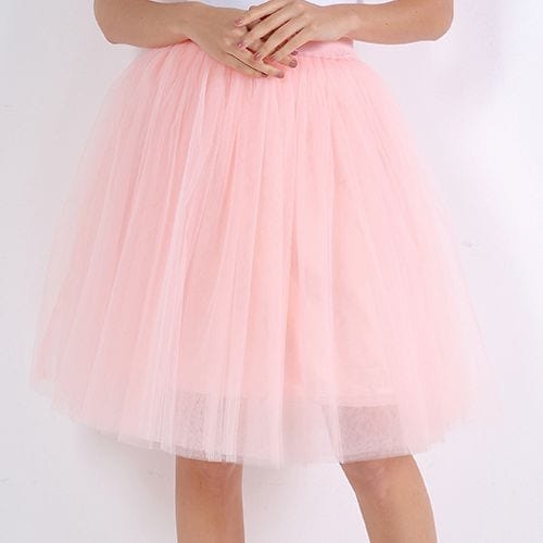 Cap Point peach / One Size Party Train Puffy Tutu Tulle Wedding Bridal Bridesmaid Skirt