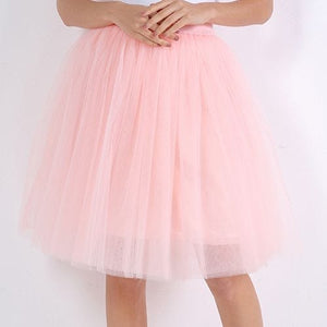 Cap Point peach / One Size Party Train Puffy Tutu Tulle Wedding Bridal Bridesmaid Skirt