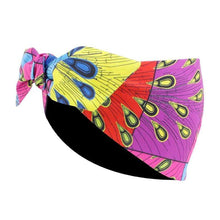 Load image into Gallery viewer, Cap Point Peacoke African Print Stretch Bandana
