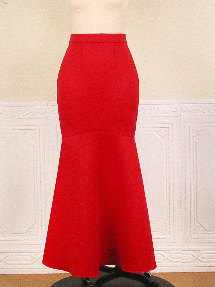 Cap Point Penny Trumpet High Waist Mermaid Maxi Skirt