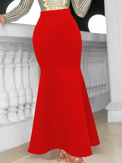 Cap Point Penny Trumpet High Waist Mermaid Maxi Skirt