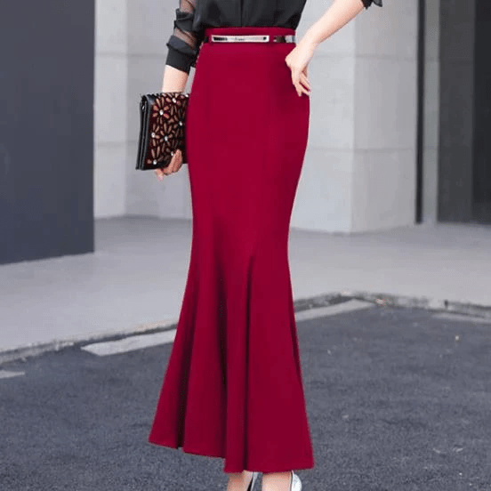 Cap Point Penny Trumpet High Waist Mermaid Maxi Skirt
