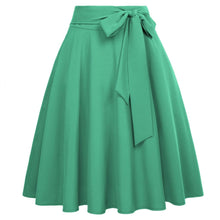 Load image into Gallery viewer, Cap Point Perline Belle Poque High Waist Self-Tie Bow-Knot Embellished  A-Line Skirt
