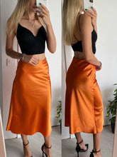 Load image into Gallery viewer, Cap Point Perline High Waisted Satin Office Ladies Maxi Skirt
