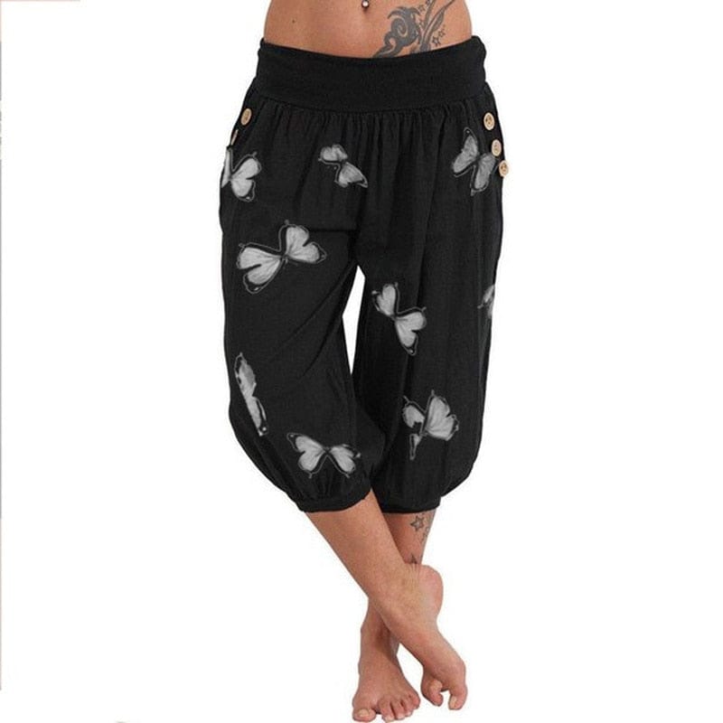 Cap Point Phinea High Waist Harem Lightweight Pocket Baggy Jogger Pants