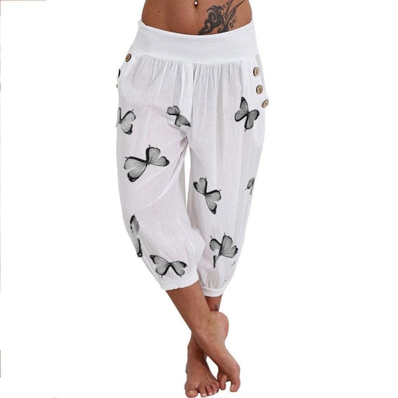 Cap Point Phinea High Waist Harem Lightweight Pocket Baggy Jogger Pants