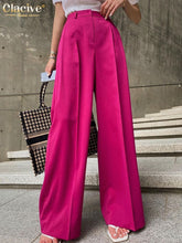 Load image into Gallery viewer, Cap Point Pink 1 / S Fashion Wide Leg High Waisted Casual Pants

