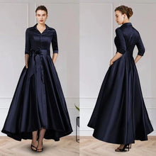 Load image into Gallery viewer, Cap Point black / 4 Elegant V Neck Bow Belt Wedding Party Dress
