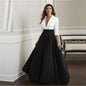 Cap Point Beige / 8 Gorgeous A Line High Collar V Neck Three Quarter Sleeves Mother of the Bride Dress