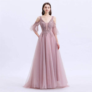 Cap Point Pink / 2XL Salome Elegant Temperament Evening Dress