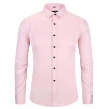 Load image into Gallery viewer, Cap Point Pink / 38 Mens Non-Iron Anti-Wrinkle Elastic Slim Fit Shirt
