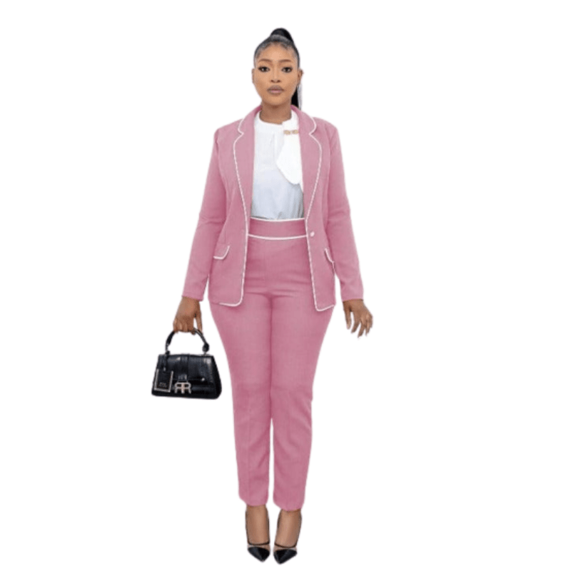 Cap Point Pink / 6 Celine Office Lady New slim fit blazer and pencil pants set