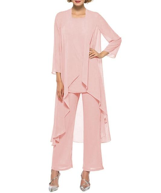 Cap Point Pink / 8 3 Pieces Mother of the Bride Champagne Wedding Party Dress