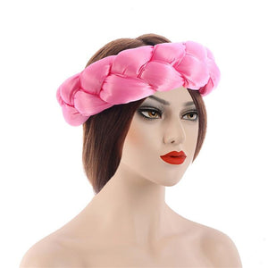 Cap Point Pink Fashionable Elastic Hair Band Turban