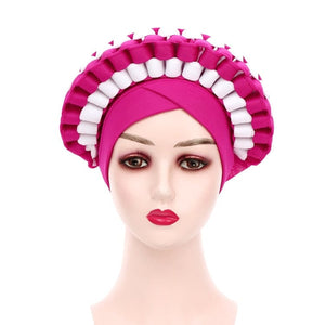 Cap Point Pink / One Size Celia Adjustable Space Layer Turban Hat