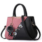 Cap Point Pink / One size Denise Leather Embroidered Messenger Tote Bag