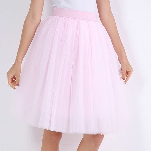 Cap Point pink / One Size Party Train Puffy Tutu Tulle Wedding Bridal Bridesmaid Skirt