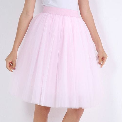 Cap Point pink / One Size Party Train Puffy Tutu Tulle Wedding Bridal Bridesmaid Skirt