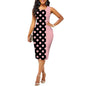Cap Point pink / S Belinda High Waist Sexy V-Neck Sleeveless Midi Bodycon Dress