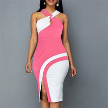 Load image into Gallery viewer, Cap Point Pink / S Belinda High Waist Slit Sleeveless Bodycon Midi Dress
