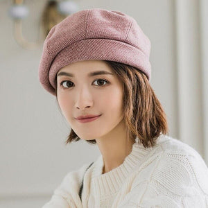 Cap Point Pink / United States / One Size Fits All Lovely English Student Painter Lattice Beret