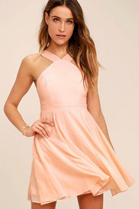Cap Point Pink / XS Summer Style Cute Women Sexy Halter Dress