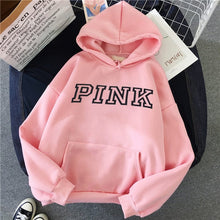 Load image into Gallery viewer, Cap Point pink2 / S Melanie Long Sleeve O-neck Hoodie Pullover Sweatshirt
