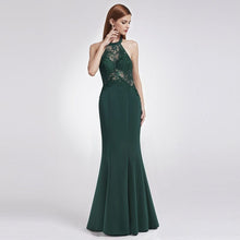 Load image into Gallery viewer, Cap Point Plus Size Mermaid Sexy Halter Sleeveless Floor-length Backless Zipper-up Dress
