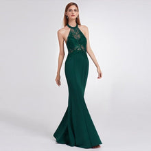 Load image into Gallery viewer, Cap Point Plus Size Mermaid Sexy Halter Sleeveless Floor-length Backless Zipper-up Dress
