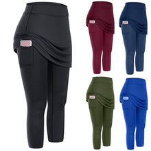 Load image into Gallery viewer, Cap Point Pockets Skirted High Waist Skinny Jogging Leggings
