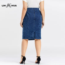 Load image into Gallery viewer, Cap Point Prisca Denim Spring Elastic Fashion Casual Knit Skirt
