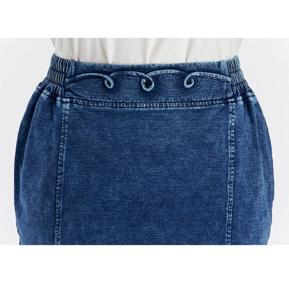 Cap Point Prisca Denim Spring Elastic Fashion Casual Knit Skirt