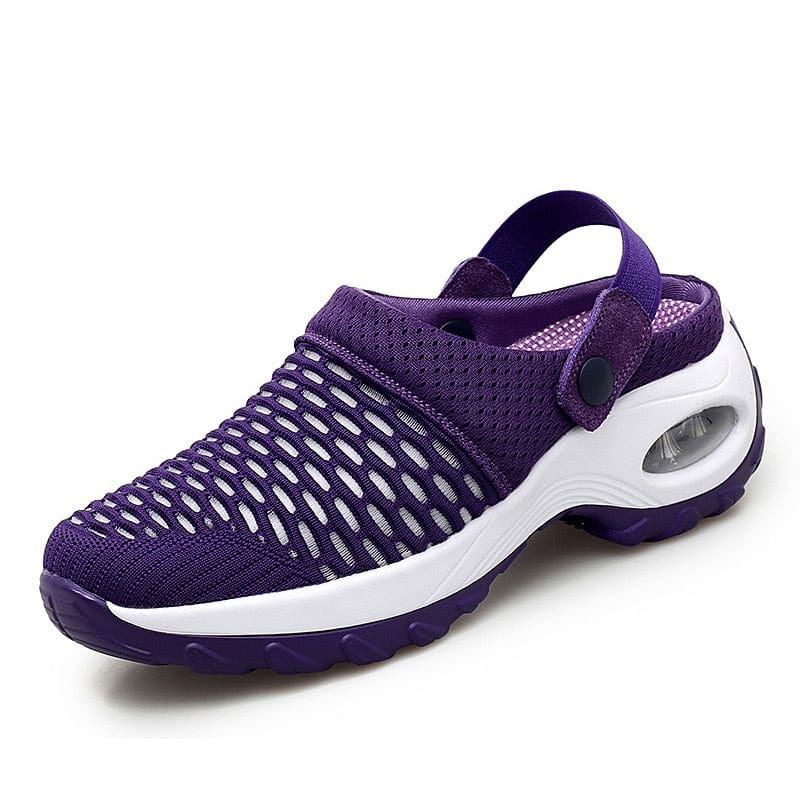 Cap Point purple / 5 Janice Comfort Women's Breathable Mesh Platform Summer Shoes