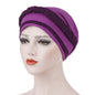 Cap Point Purple Barbara Silky Bright Wire Braided Turban