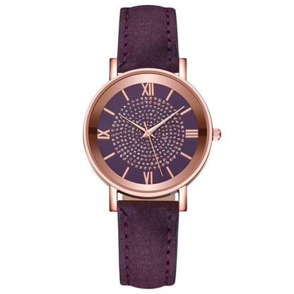 Cap Point Purple Fashion Women's Luxury  Quartz Watch