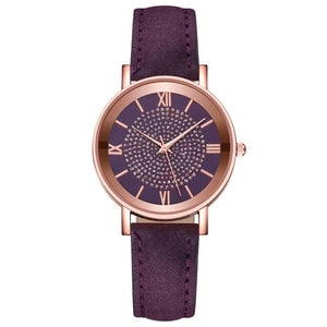 Cap Point Purple Fashion Women's Luxury  Quartz Watch