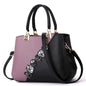 Cap Point purple / One size Denise Leather Embroidered Messenger Tote Bag
