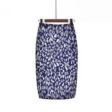 Load image into Gallery viewer, Cap Point Purple / S Belline High Waist Big Flower Pencil Bodycon Midi Skirt
