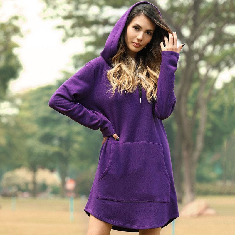 Cap Point Purple / S Karleen Fashion Hoodies Big Pocket Sweatshirt Oversized Pullover