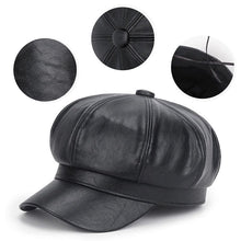 Load image into Gallery viewer, Cap Point Quality Fashion Leather Newsboy Octagonal Cap
