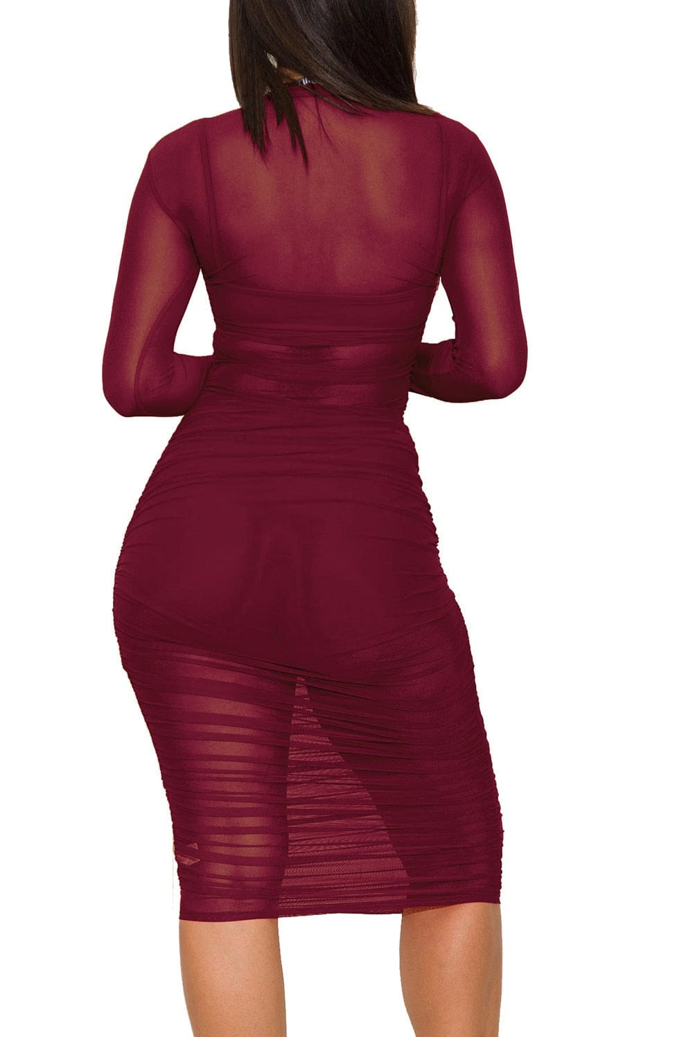Cap Point Raissa See Through Mesh Short Mini Dress