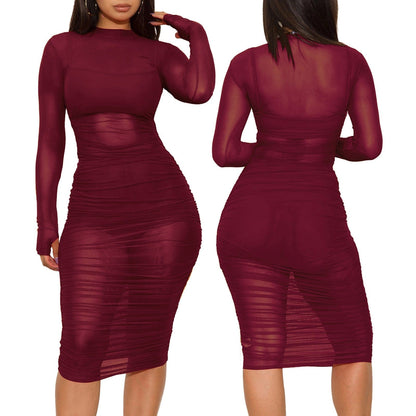 Cap Point Raissa See Through Mesh Short Mini Dress
