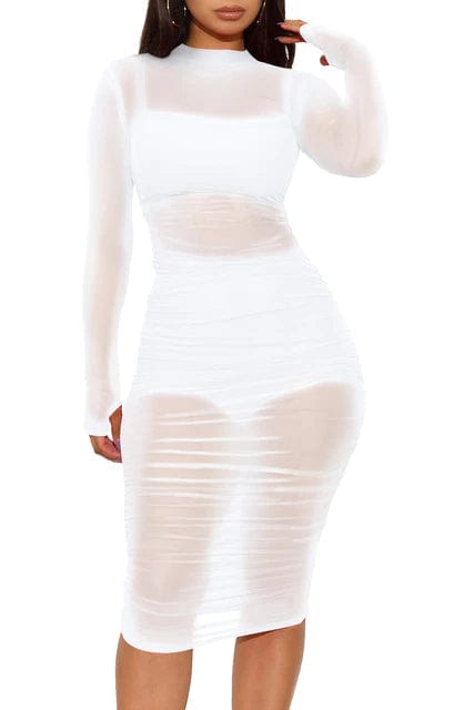 Cap Point Raissa See Through Mesh Short Mini Dress