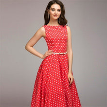 Load image into Gallery viewer, Cap Point red 2 / S Madeline Summer Ruffles Halter Irregular Lace Up Polka Dot Dress
