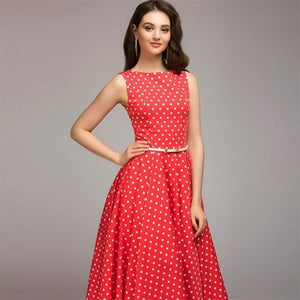 Cap Point red 2 / S Madeline Summer Ruffles Halter Irregular Lace Up Polka Dot Dress